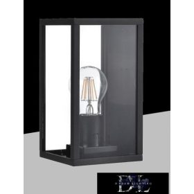   UNIVERSO Venkovní nástěnná lampa 1xE27 max. 15 W IP44 černá 120 x 120 x 220 mm 5 let