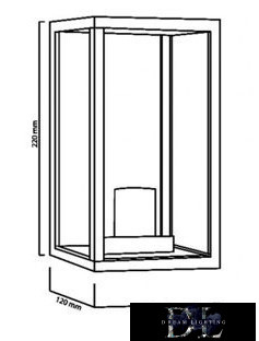 UNIVERSO Venkovní nástěnná lampa 1xE27 max. 15 W IP44 černá 120 x 120 x 220 mm 5 let