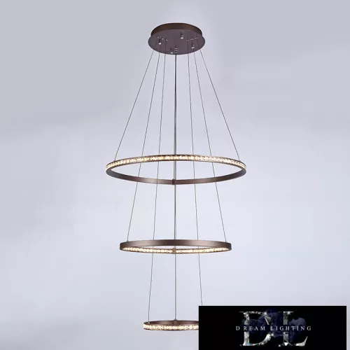 ELDLUX RINGS křišťálové skleněné závěsné svítidlo chrom 59W 4000K