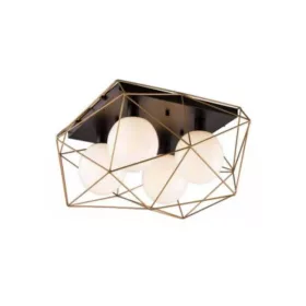 ELDLUX ELDGEOX stropní svítidlo černé/zlaté E27×4