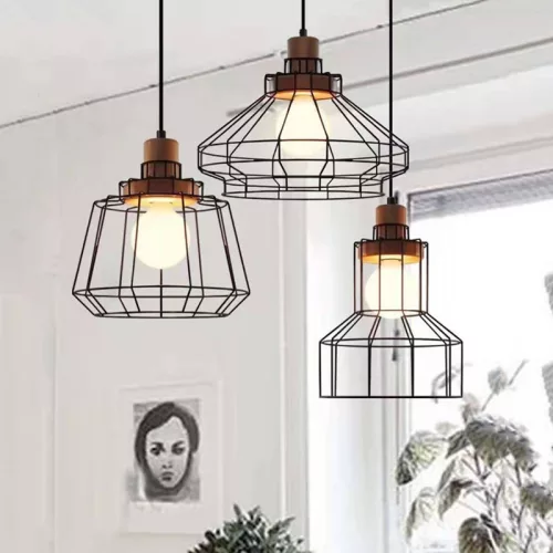 ELDLUX INKJET závěsná lampa E27 černá