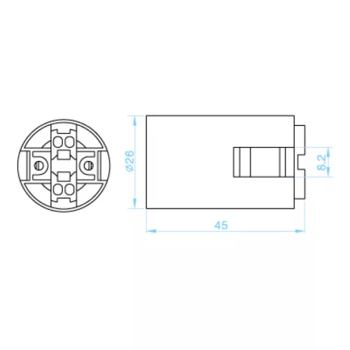 ELDLUX K314A E14 zásuvka bílá