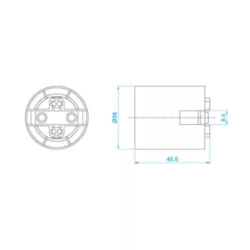 ELDLUX K327W E27 objímka černá