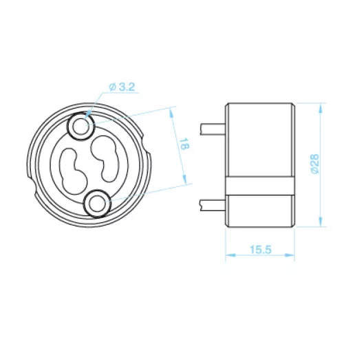 KANLUX K512 GU10 keramická objímka
