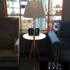   ELDLUX SHINY křišťálová skleněná stojací lampa chrom E27