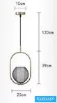 UNIVERSO Závěsné svítidlo 1xE27 D250x390x1200mm IP20 Černá/Starozlatá