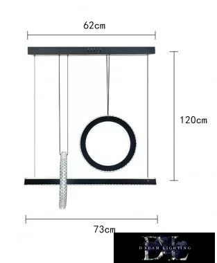 UNIVERSO Závěsné svítidlo 80 W 6400 lm 4000 K IP20 černé 730 mm