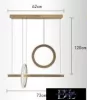 UNIVERSO Závěsné svítidlo 80 W 6400 lm 6500 K IP20 zlaté 730 mm