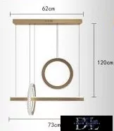 UNIVERSO Závěsné svítidlo 80 W 6400 lm 6500 K IP20 zlaté 730 mm