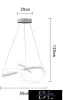 UNIVERSO Závěsné svítidlo 40 W 3200 lm 4000 K IP20 Bílé D550x1200 mm