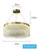 UNIVERSO Křišťálový lustr 27 W 2160 lm 6500 K zlatý D500x1200mm