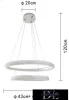 UNIVERSO Závěsné svítidlo 51 W 4080 lm 4000 K IP20 bílé ∅430+590 x 1200 mm