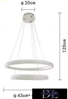 UNIVERSO Závěsné svítidlo 51 W 4080 lm 4000 K IP20 bílé ∅430+590 x 1200 mm