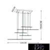UNIVERSO závěsné LED svítidlo 38 W 3040 lm CCT 1250 × 300 × 1500 mm IP20 černé
