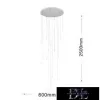 Závěsné svítidlo UNIVERSO COB LED 105 W 8400 lm 4000 K ∅800 x 2500 mm IP20 bílé