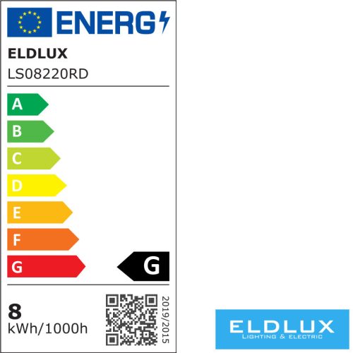 ELDLUX Flexibilní LED pásek AC:220V 2835-120D-10MM 7,6 W/m červený IP65