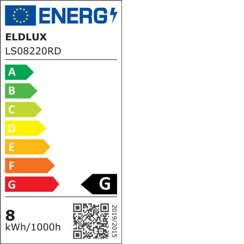 ELDLUX Flexibilní LED pásek AC:220V 2835-120D-10MM 7,6 W/m červený IP65