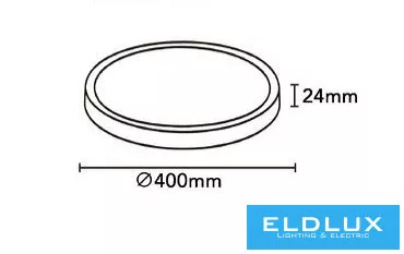 UNIVERSO Mennyezeti lámpa 32W 2350lm CCT.Kap Ra90 120° D400x24mm IP20 Fekete