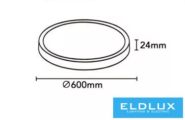 UNIVERSO Mennyezeti lámpa 45W 4950lm CCT.Kap Ra90 120° D600x24mm IP20 Famintás