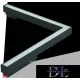 UNIVERSO Magnetická lineární lampa ve tvaru L pro montáž na kolejnici DC:48V 24W 1800LM 3000K RA90 IP20 312x282mm Černá