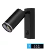 UNIVERSO Nástěnná lampa s vypínačem 1xGU10 Max.35w IP20 Černá 150x160mm 5 let