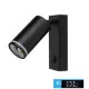 UNIVERSO Nástěnná lampa s vypínačem 1xGU10 Max.35w IP20 Černá 150x160mm 5 let