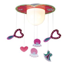 ELDLUX UFO stropní svítidlo E27 červené