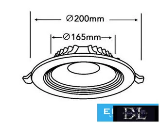 UNIVERSO LED zapuštěná lampa 18 W 1700 lm 4000 K 120° IP20 bílá D165 mm Výřez: D200 mm 3 roky