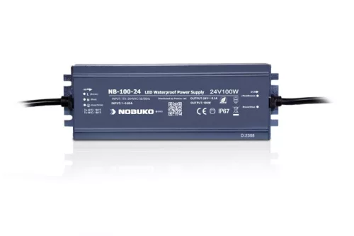 NOBUKO řada B 24 V 100 W IP67 Venkovní LED napájecí zdroj