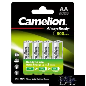   CAMELION AlwaysReady Solar NI-MH dobíjecí baterie HR6/AA/800mAh-BP4
