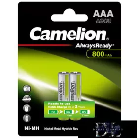   CAMELION AlwaysReady NI-MH dobíjecí baterie HR03/AAA/800mAh-BP2