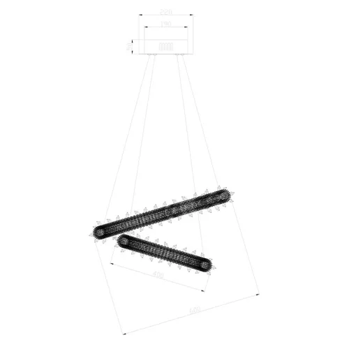 ELDLUX ELDAMARILL křišťálové skleněné závěsné svítidlo D600 264W CCT