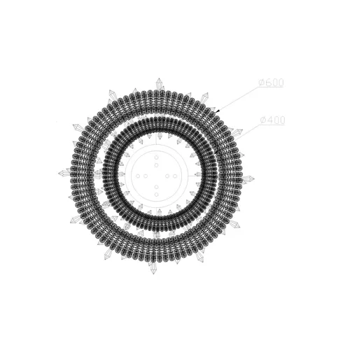 ELDLUX ELDAMARILL křišťálové skleněné závěsné svítidlo D600 264W CCT