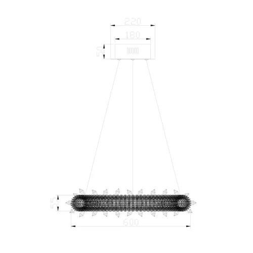 ELDLUX ELDAMARILL křišťálová skleněná závěsná lampa D600 160W CCT