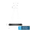 ELDLUX ELDAMARILL závěsné svítidlo z křišťálového skla D400 104W CCT
