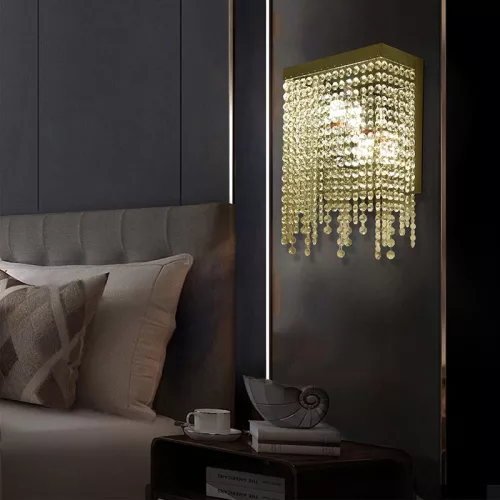ELDLUX ELDALIZ nástěnná lampa z křišťálového skla L250 E14×2