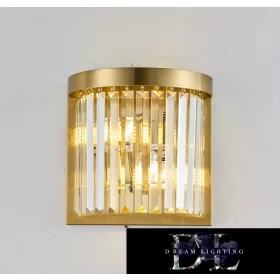   ELDLUX ELDICICLE nástěnná lampa z křišťálového skla E14×2 D250X250mm zlatá