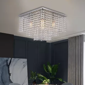   ELDLUX ELDALIZ křišťálová skleněná stropní lampa L350 E14×5