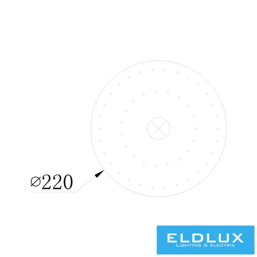 ELDLUX ELDILEN křišťálové skleněné stropní svítidlo Ø220 E14