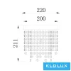 ELDLUX ELDILEN křišťálové skleněné stropní svítidlo Ø220 E14