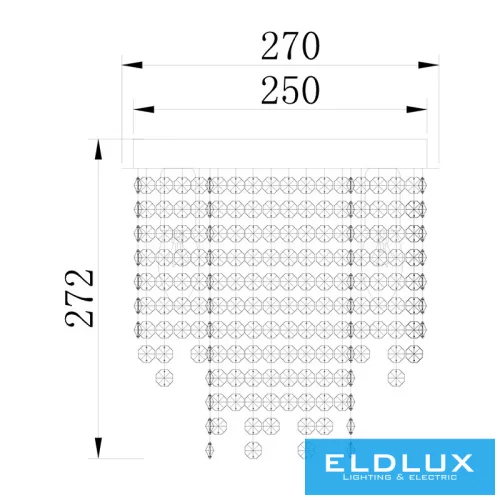 ELDLUX ELDILEN křišťálová stropní lampa Ø270 E14×3