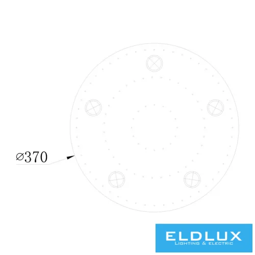 ELDLUX ELDILEN křišťálová stropní lampa Ø370 E14×5