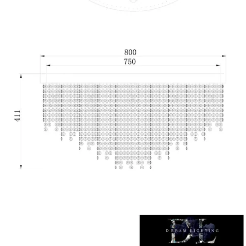 ELDLUX ELDILEN křišťálová stropní lampa Ø800 E14×17