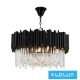 ELDLUX Křišťálový lustr E14×12 D550x300x1200mm černý
