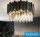 ELDLUX Křišťálová skleněná stropní lampa E14×6 D400x300mm Černá