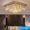 ELDLUX Křišťálová skleněná stropní lampa E14×13 D600x600x350mm Zlatá