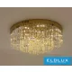 ELDLUX Křišťálová skleněná stropní lampa E14×19 D800x350mm Zlatá
