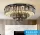 ELDLUX Křišťálová skleněná stropní lampa E14×10 D500x350mm Černá
