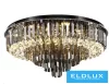 ELDLUX Křišťálová skleněná stropní lampa E14×10 D500x350mm Černá