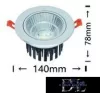 UNIVERSO LED zapuštěná lampa 20 W 1800 lm 6500 K 24° IP20 hliník 140 x 78 mm/120 mm